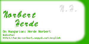 norbert herde business card